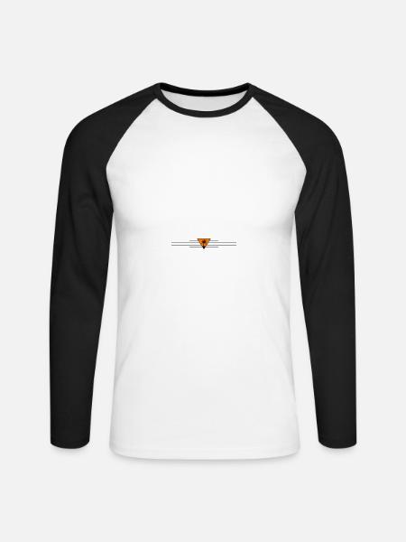 Palm tree line icon - Unisex Long Sleeve Baseball T-Shirt - white/black