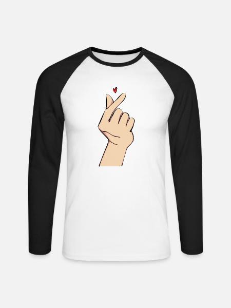 Love is in the air - Unisex Baseballshirt langarm - Weiß/Schwarz