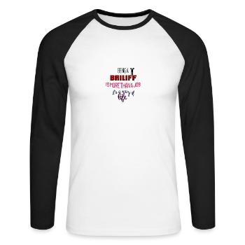 Being a bailiff - Unisex Long Sleeve Baseball T-Shirt - white/black - Front - Nik (191cm)