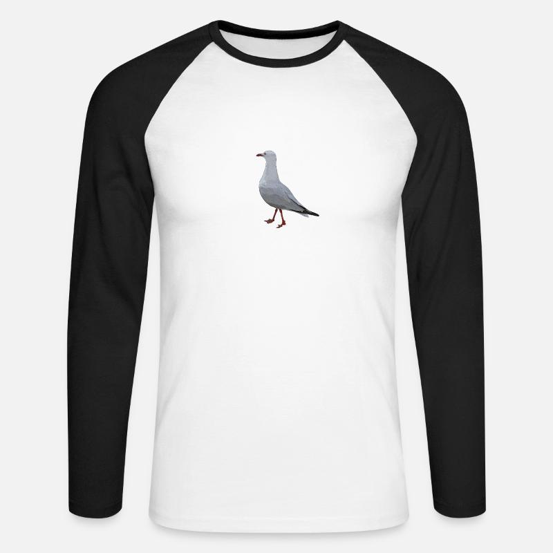Australian Seagull - Unisex Baseballshirt langarm - Weiß/Schwarz