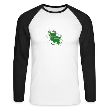 Schleswig Holstein - Unisex Baseballshirt langarm - Weiß/Schwarz - Vorne - Nik (191cm)