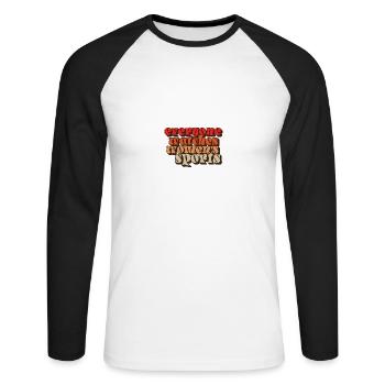 Jeder Uhren Damensport Retro-Design - Unisex Baseballshirt langarm - Weiß/Schwarz - Vorne - Nik (191cm)
