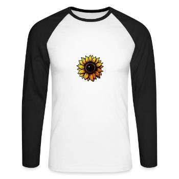 Sunflower - Unisex Long Sleeve Baseball T-Shirt - white/black - Front - Nik (191cm)