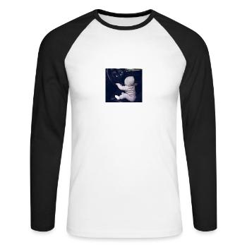 Auto Baby - Unisex Baseballshirt langarm - Weiß/Schwarz - Vorne - Nik (191cm)