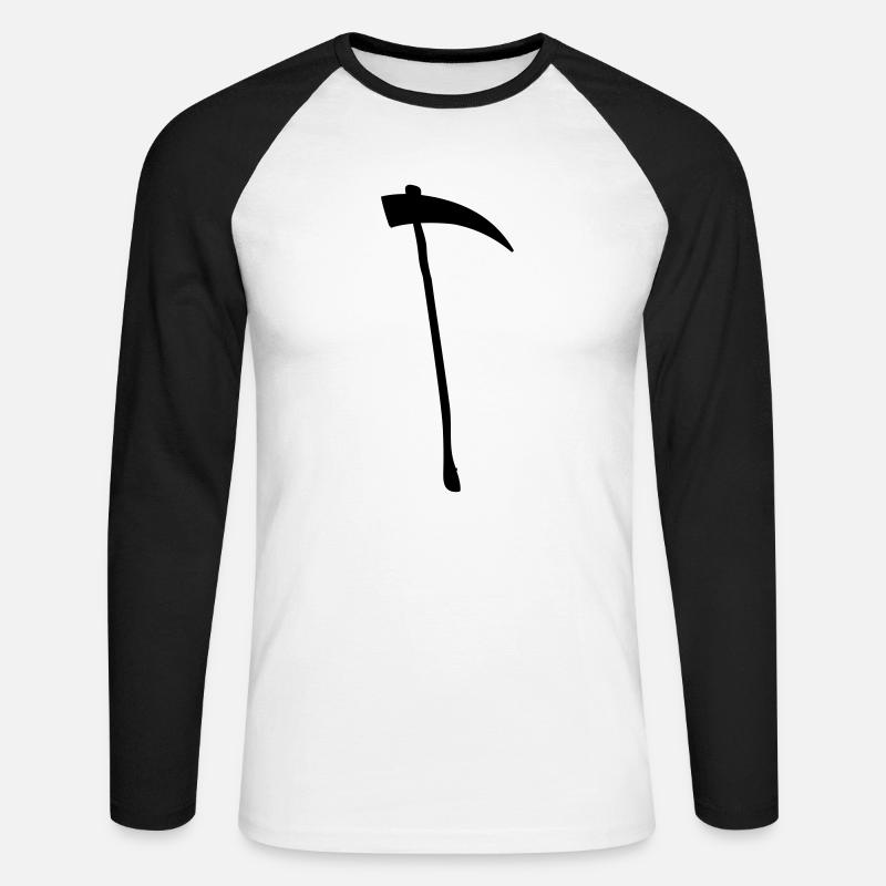 death sense tool gun kill - Unisex Long Sleeve Baseball T-Shirt - white/black