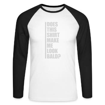 look soon citation de chemise - T-shirt baseball manches longues Homme - blanc/noir - Devant - Nik (191cm)