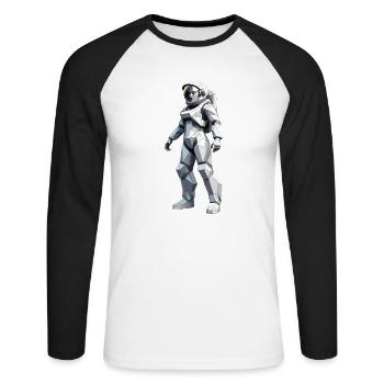 Astronaut - Profession Design Sticker - Unisex Long Sleeve Baseball T-Shirt - white/black - Front - Nik (191cm)