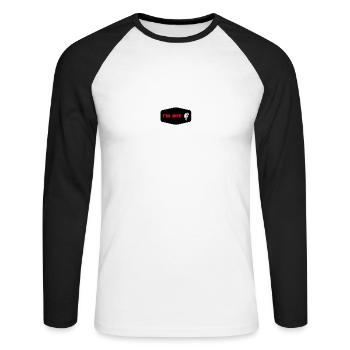 OFFLINE - T-shirt baseball manches longues Homme - blanc/noir - Devant - Nik (191cm)