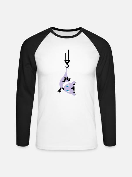 opossum - Unisex Baseballshirt langarm - Weiß/Schwarz
