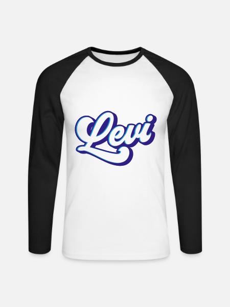 Lévi | Couleurs changeantes - T-shirt baseball manches longues Homme - blanc/noir