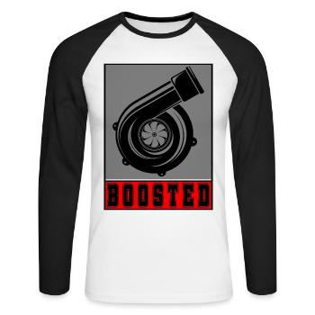 Boosted turbo turbocharger - Unisex Long Sleeve Baseball T-Shirt - white/black - Front - Nik (191cm)
