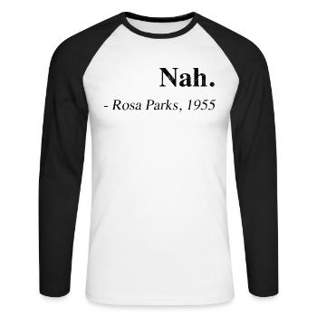 PINK PARKS FERMER VINTAGE - T-shirt baseball manches longues Homme - blanc/noir - Devant - Nik (191cm)