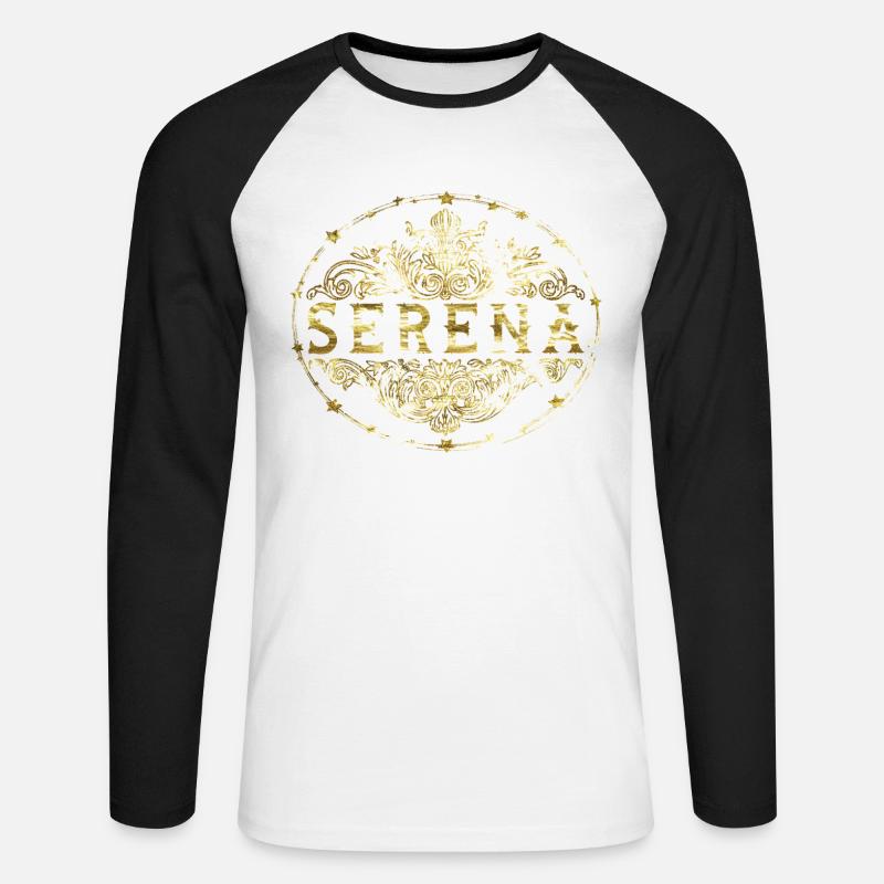 Serena - Maglia da baseball a manica lunga da uomo - bianco/nero