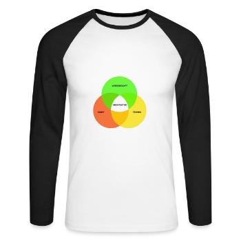 Architekt Architekten Architektur Bauzeichner - Unisex Baseballshirt langarm - Weiß/Schwarz - Vorne - Nik (191cm)