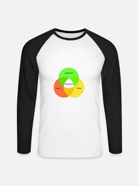 Architekt Architekten Architektur Bauzeichner - Unisex Baseballshirt langarm - Weiß/Schwarz