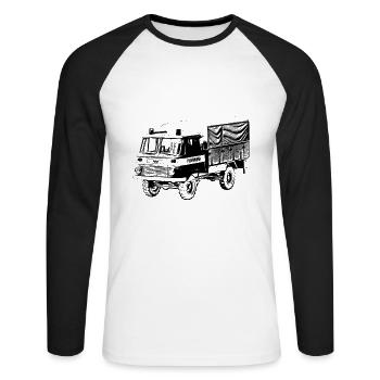 Service d'incendie Robur LO - T-shirt baseball manches longues Homme - blanc/noir - Devant - Nik (191cm)