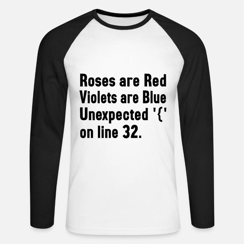 it humor design - Unisex Baseballshirt langarm - Weiß/Schwarz