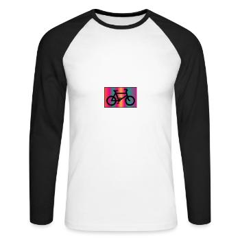 BICYCLE - Unisex Long Sleeve Baseball T-Shirt - white/black - Front - Nik (191cm)