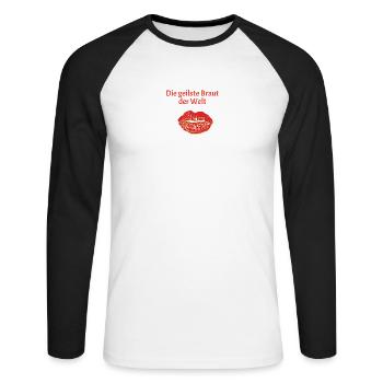 die geilste Braut - Unisex Baseballshirt langarm - Weiß/Schwarz - Vorne - Nik (191cm)