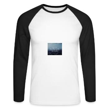 Ich will nur - Philipp Poisel - Unisex Baseballshirt langarm - Weiß/Schwarz - Vorne - Nik (191cm)