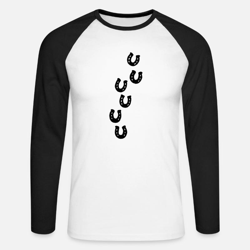 222D6C07 067B 42A2 B956 51BAF7B8A941 - Unisex Baseballshirt langarm - Weiß/Schwarz