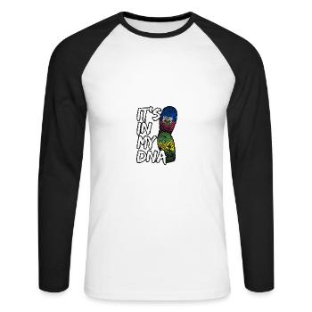 Haiti Haitian Jamaica Combination I Gift - Unisex Long Sleeve Baseball T-Shirt - white/black - Front - Nik (191cm)
