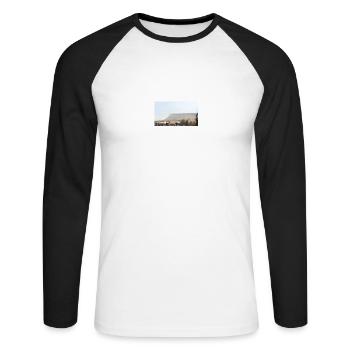 Benbuldsligotn221 - Unisex Long Sleeve Baseball T-Shirt - white/black - Front - Nik (191cm)