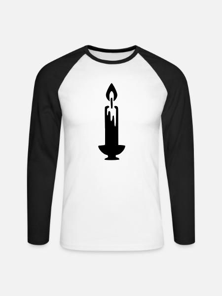 Candelabro - Raglán manga larga hombre - blanca/negro
