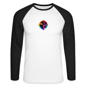 LGBTQAI+ Contour Diversity - Unisex Long Sleeve Baseball T-Shirt - white/black - Front - Nik (191cm)