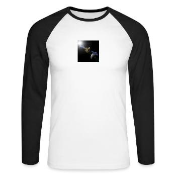 Hyabusa 2 hi in approaches Ryugu - Unisex Long Sleeve Baseball T-Shirt - white/black - Front - Nik (191cm)