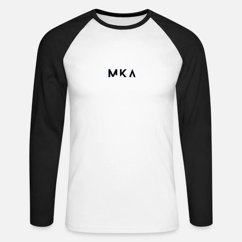 MKA Holo Effect - Unisex Baseballshirt langarm - Weiß/Schwarz