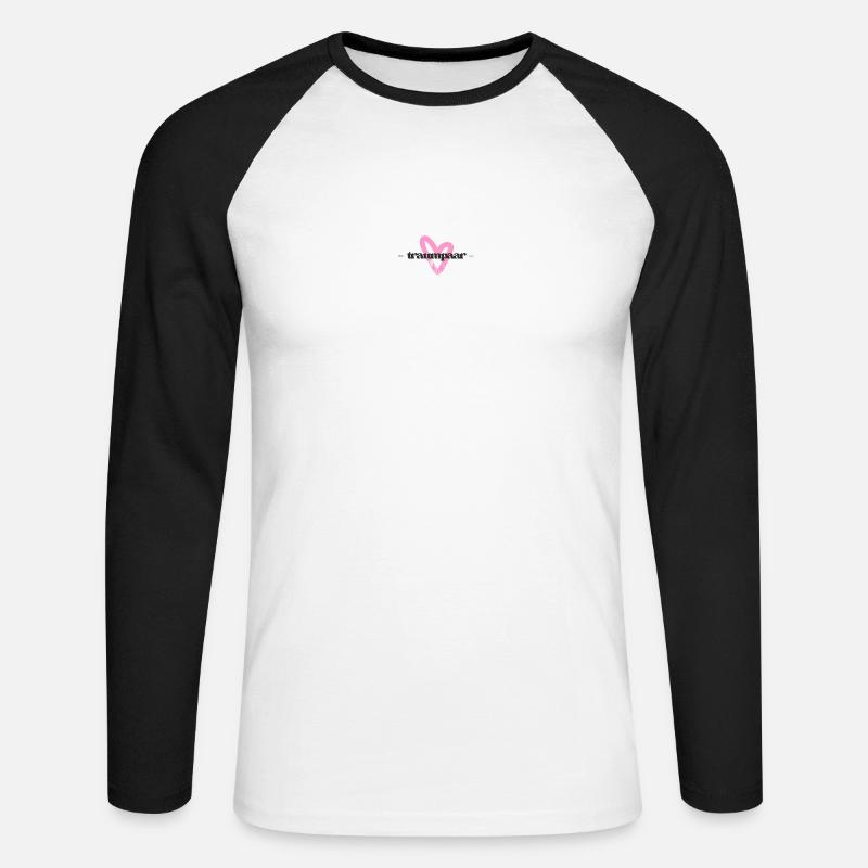 Traumpaar 2020 - Unisex Baseballshirt langarm - Weiß/Schwarz