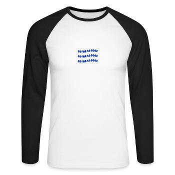 So far so good blue - Unisex Long Sleeve Baseball T-Shirt - white/black - Front - Nik (191cm)