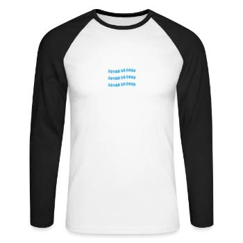 so far so good ight blue - Unisex Long Sleeve Baseball T-Shirt - white/black - Front - Nik (191cm)