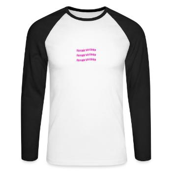 so far so good pink - Unisex Long Sleeve Baseball T-Shirt - white/black - Front - Nik (191cm)