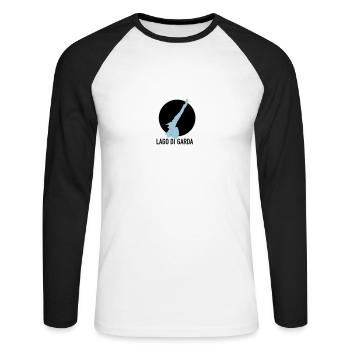 LAGO DI GARDA - Lake Garda - Unisex Long Sleeve Baseball T-Shirt - white/black - Front - Nik (191cm)