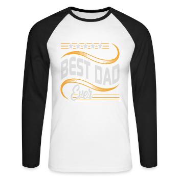 Bester Vater aller Zeiten Liebe Vatertag - Vatertag - Unisex Baseballshirt langarm - Weiß/Schwarz - Vorne - Nik (191cm)