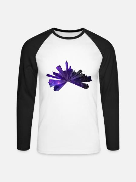 Streetart, Graffiti, Urban, City, Art - Unisex Long Sleeve Baseball T-Shirt - white/black