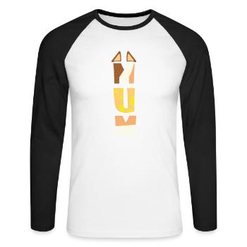 FUNNY BLUE MUM-DAD MOTHERS DAY - Unisex Long Sleeve Baseball T-Shirt - white/black - Front - Nik (191cm)