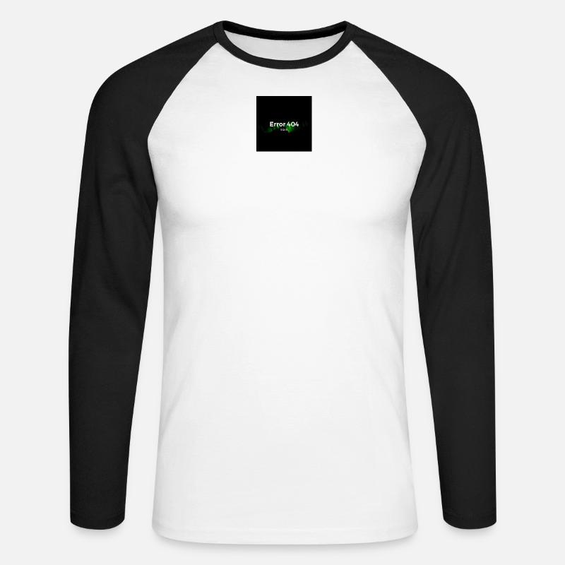Error 404 - Unisex Baseballshirt langarm - Weiß/Schwarz
