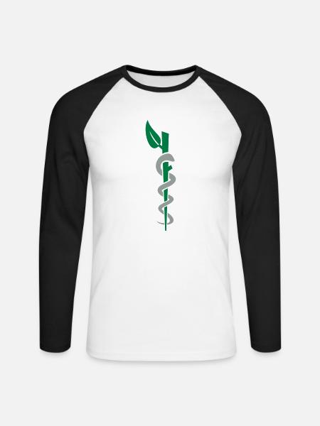 Heilpraktiker - Unisex Baseballshirt langarm - Weiß/Schwarz