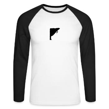 Climber - Unisex Long Sleeve Baseball T-Shirt - white/black - Front - Nik (191cm)