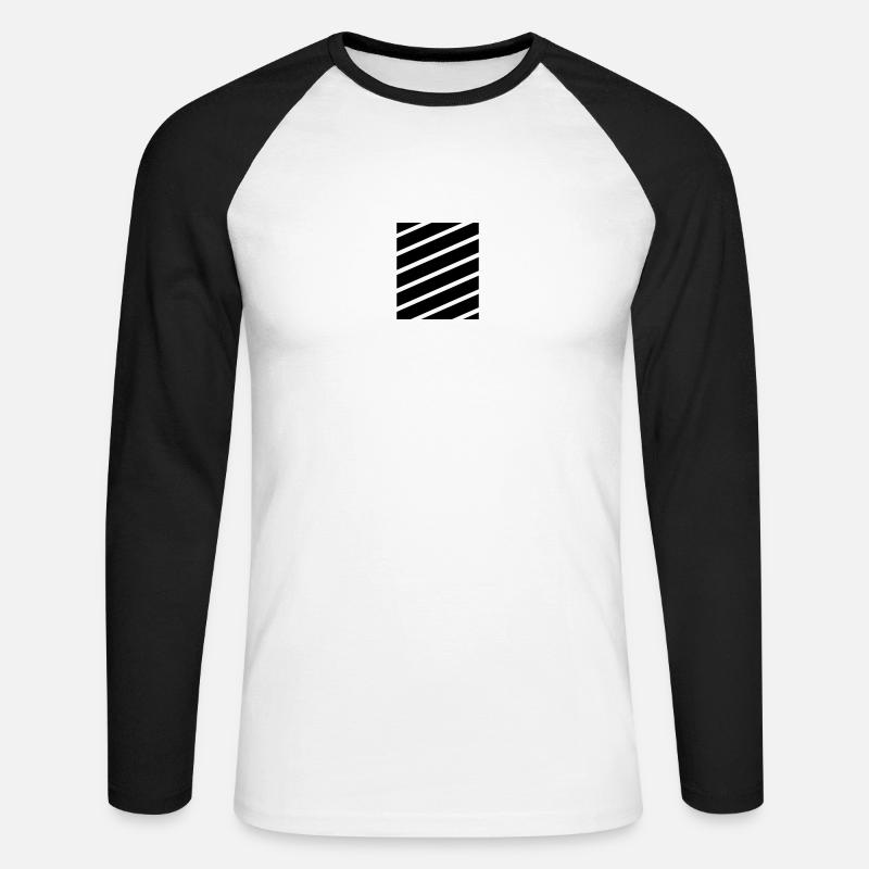 Stripes - Unisex Baseballshirt langarm - Weiß/Schwarz