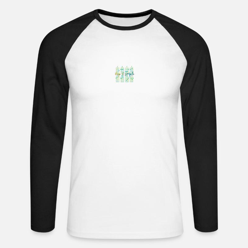 keepitsimple ukulelen akkorde - Unisex Baseballshirt langarm - Weiß/Schwarz