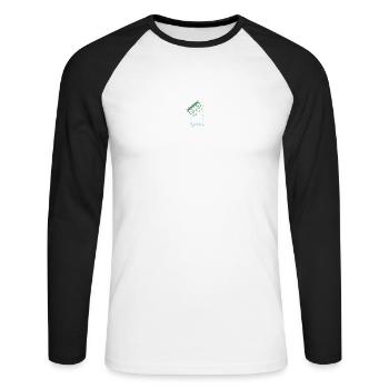 Vintage Casette Tape Eighties 80's 90's - Unisex Long Sleeve Baseball T-Shirt - white/black - Front - Nik (191cm)