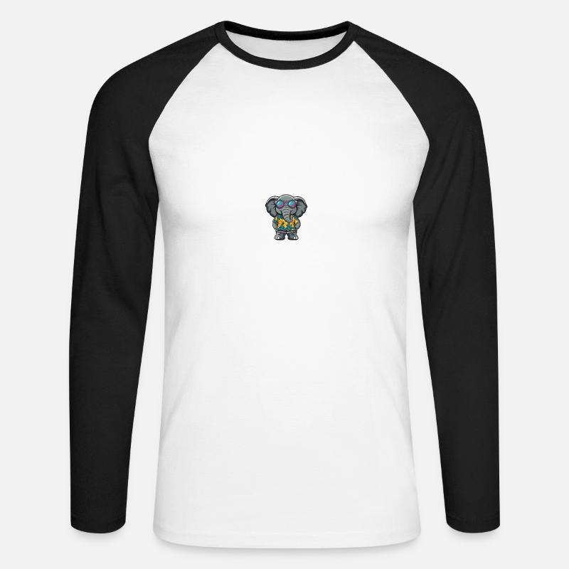 Mammut Comic Cool Summer - Unisex Long Sleeve Baseball T-Shirt - white/black