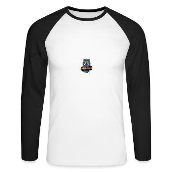 Mykonos 2025 Loup de fête - T-shirt baseball manches longues Homme - blanc/noir - Devant - Nik (191cm)
