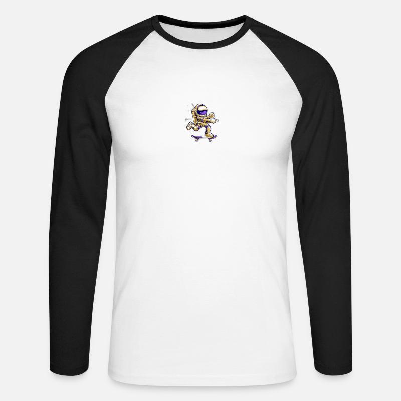 IMG 1468 - Unisex Baseballshirt langarm - Weiß/Schwarz