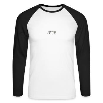 Your Choice - climate change - Unisex Long Sleeve Baseball T-Shirt - white/black - Front - Nik (191cm)