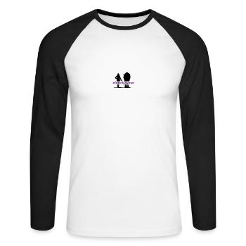 Pferd - Unisex Baseballshirt langarm - Weiß/Schwarz - Vorne - Nik (191cm)